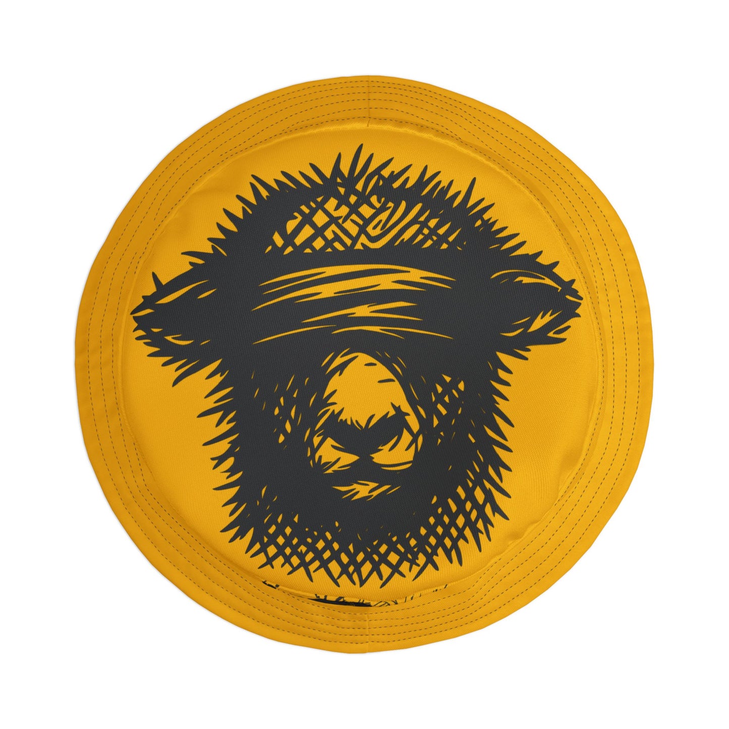 Yellow Lost Sheep Grunge Bucket Hat, Trendy Summer Accessory, Unisex Streetwear, Perfect for Festivals, Beach Days, Gift for Artists and Christians