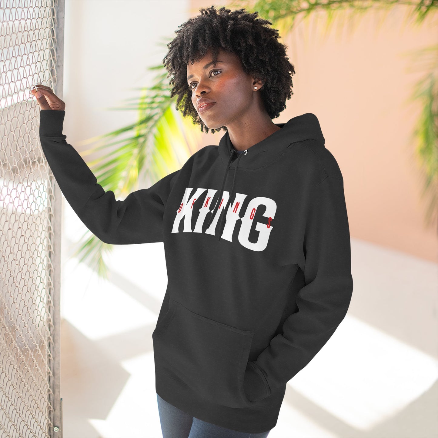 King of Kings Fleece Hoodie | Perfect for Casual Wear, Gift for Him, Motivational Apparel, Unique Streetwear, Birthday Gift