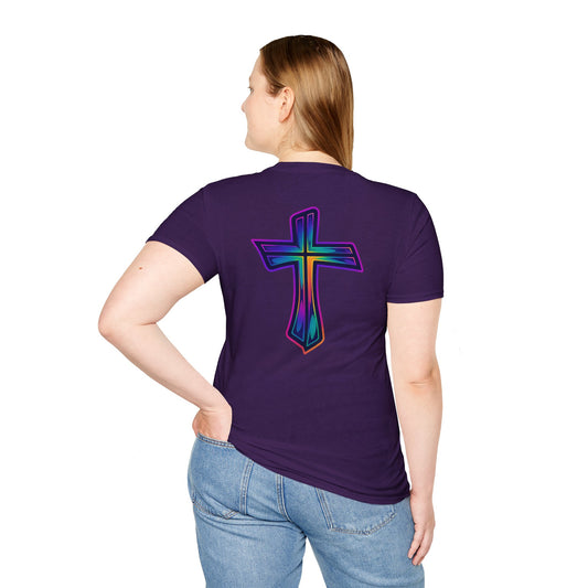 Cross Unisex T-Shirt - Beautiful Colored Design