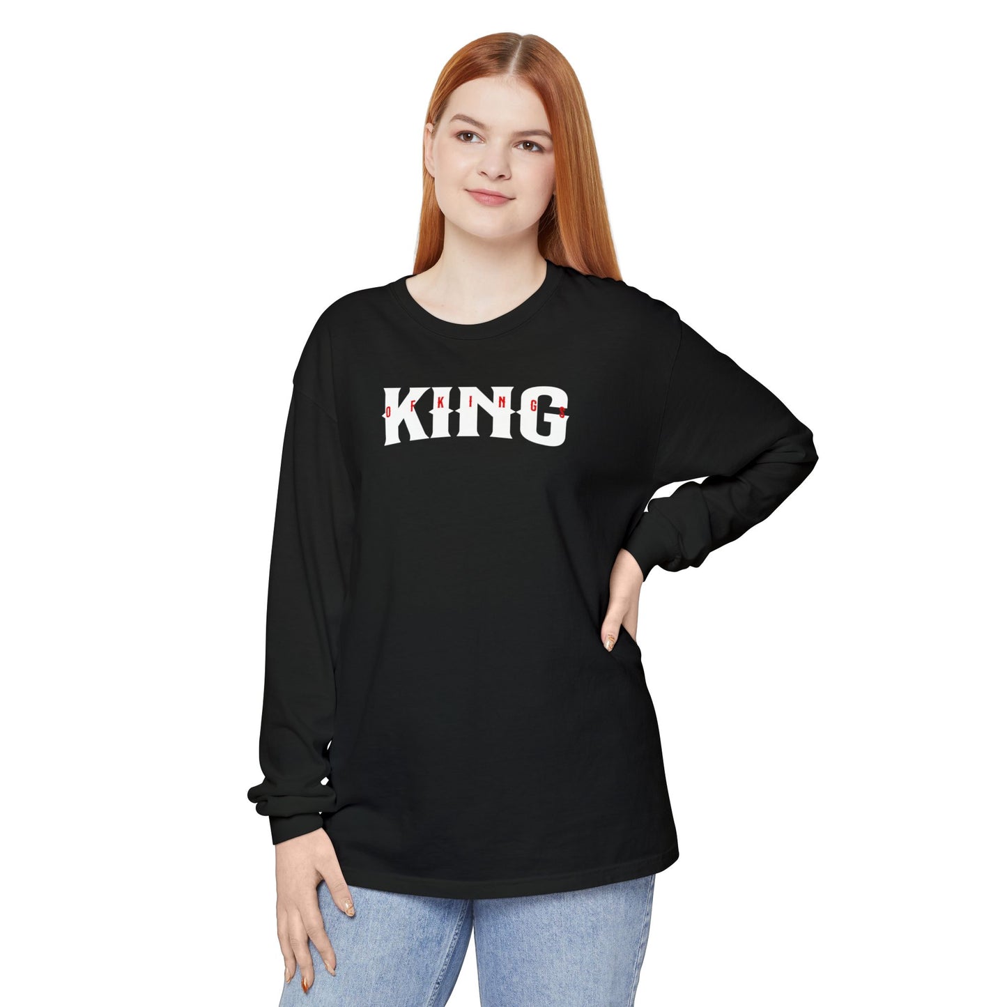 King of Kings Unisex Long Sleeve T-Shirt | Regal Apparel, Gift for Him, Casual Wear, Statement Piece, Birthday Gift