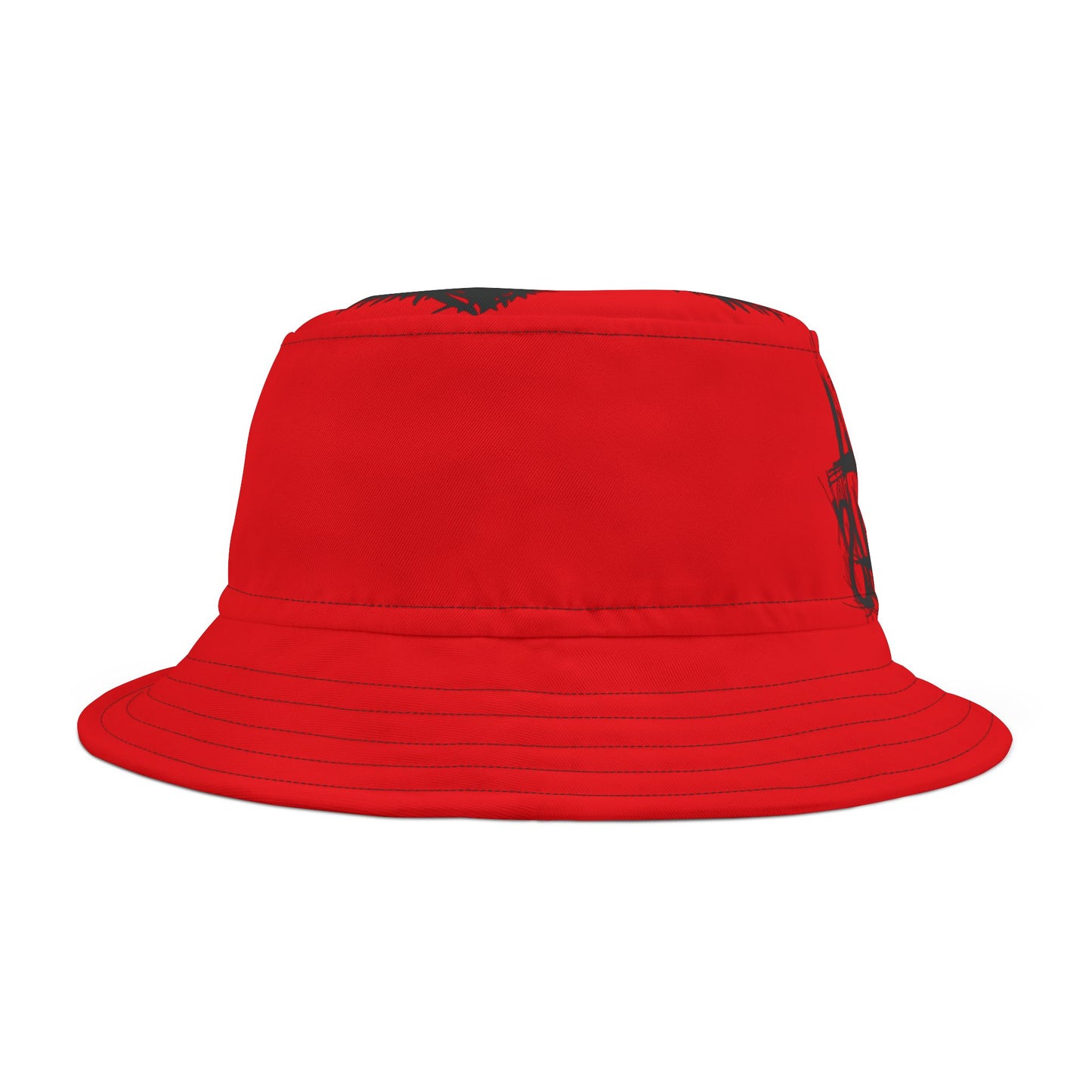 Red Lost Sheep Grunge Bucket Hat, Trendy Summer Accessory, Unisex Streetwear, Perfect for Festivals, Beach Days, Gift for Artists and Christians