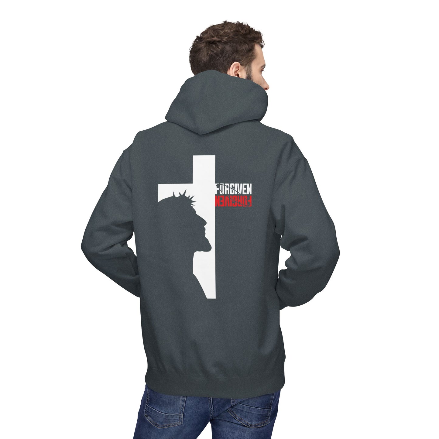 Forgiven Fleece Hoodie: Faith-Inspired, Spiritual Apparel for Warmth, Biblical Inspiration, Religious Gifts, Unisex Hoodie