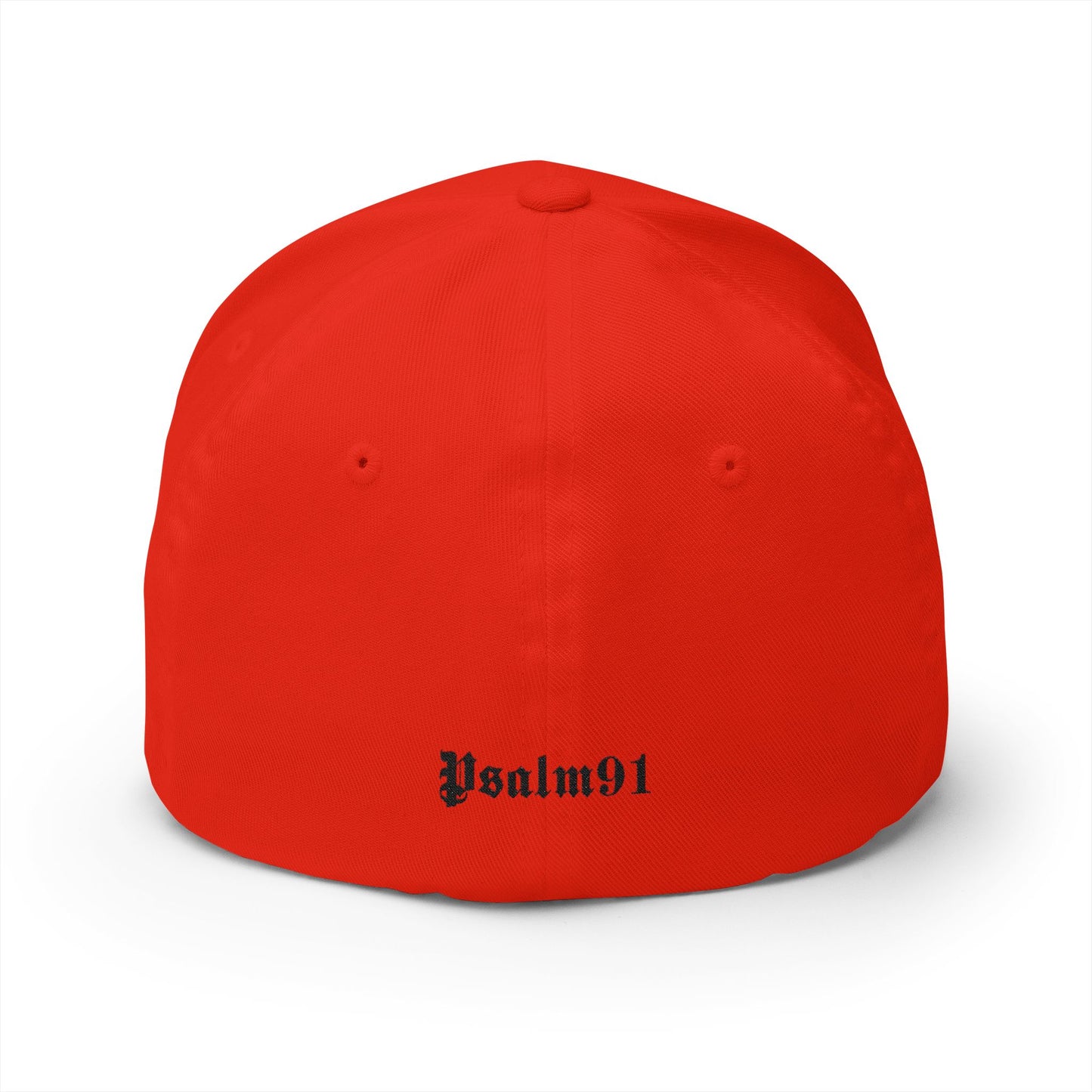 Psalm 91- Protected-Flex Fit Style Structured Cap (2- Sided Embroidery)