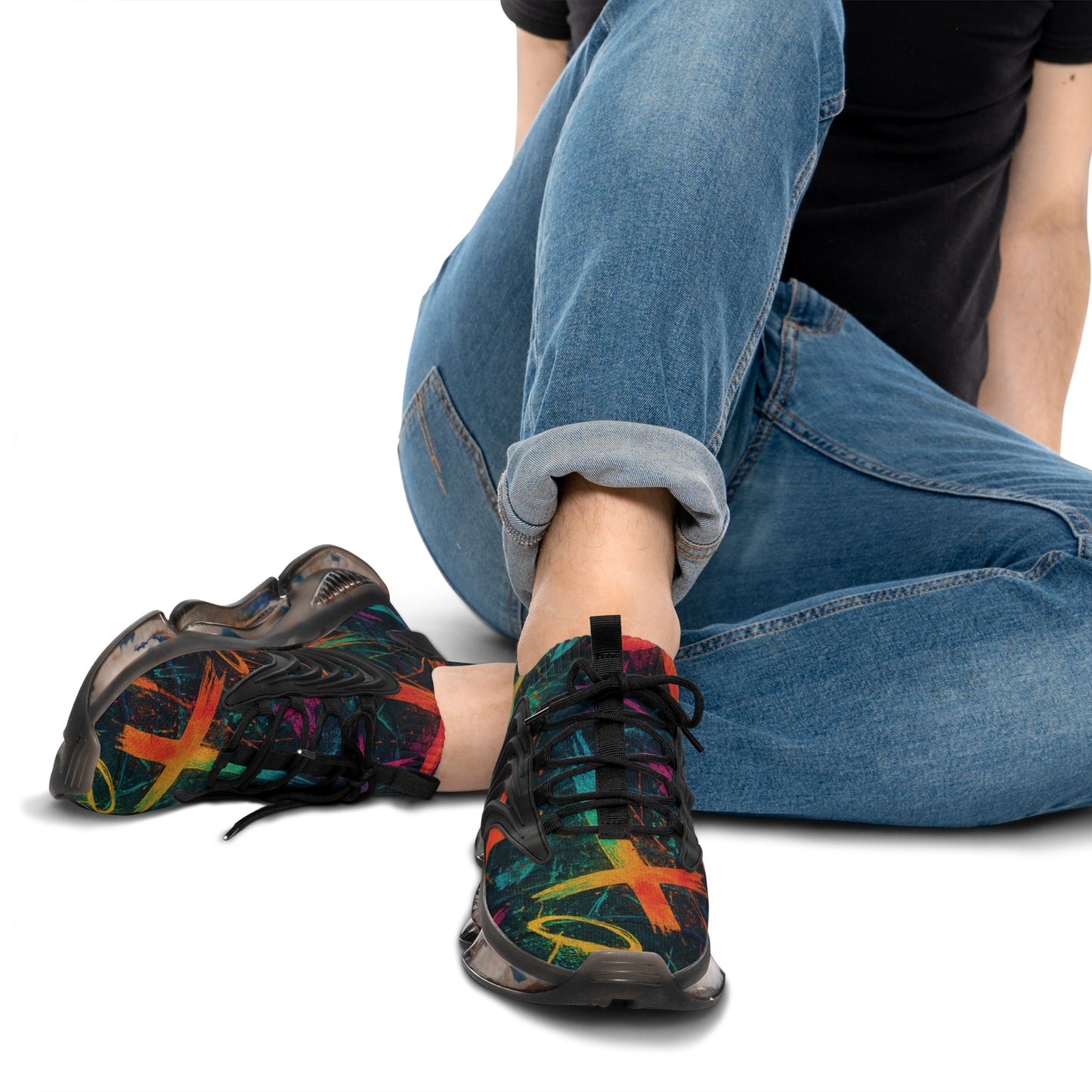 Sneakers Urban Graffiti Cross and Halo Design