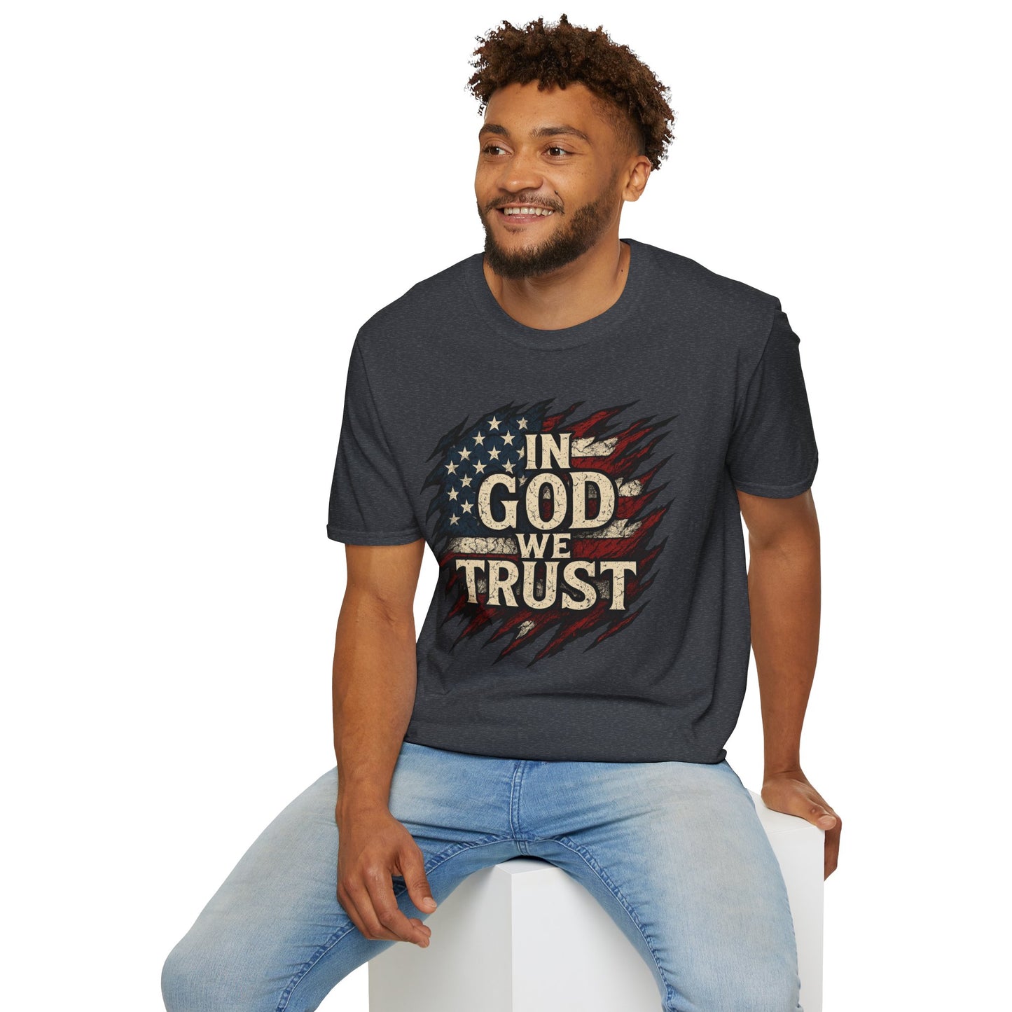 Patriotic Faith T-Shirt - Unisex Softstyle Tee with 'In God We Trust', American Flag Shirt, USA Pride Tee, Casual Faith Apparel, Gift [...]