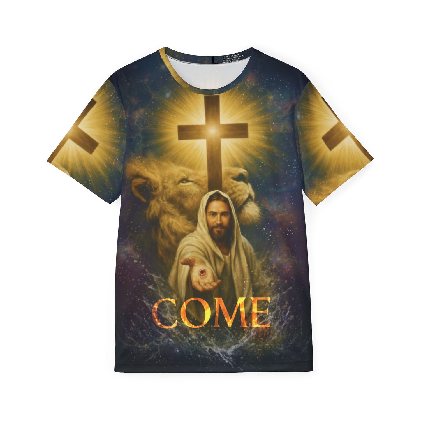 Come-Jesus-Polyester Tee (AOP)