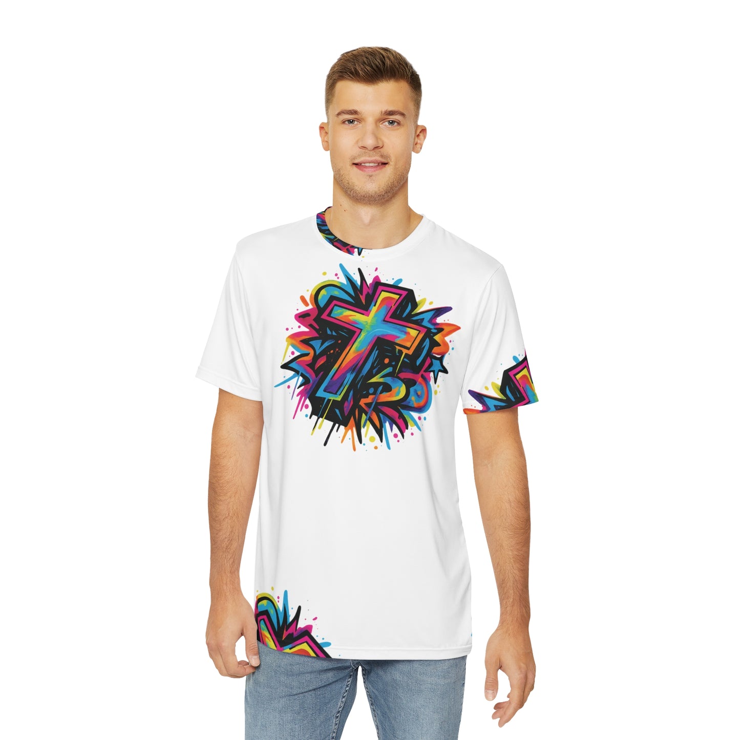 Cross Polyester Tee (AOP)