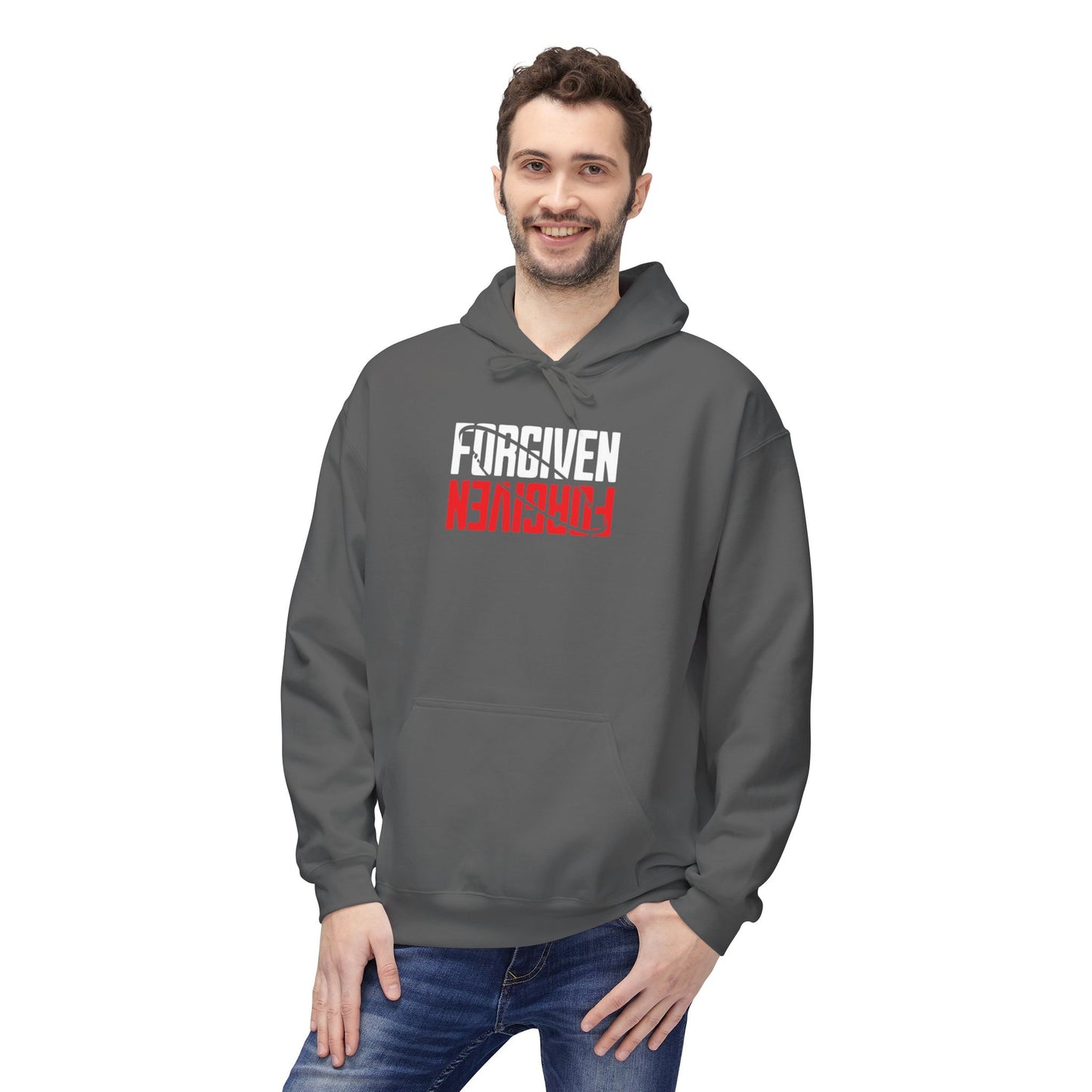 Forgiven Fleece Hoodie: Faith-Inspired, Spiritual Apparel for Warmth, Biblical Inspiration, Religious Gifts, Unisex Hoodie