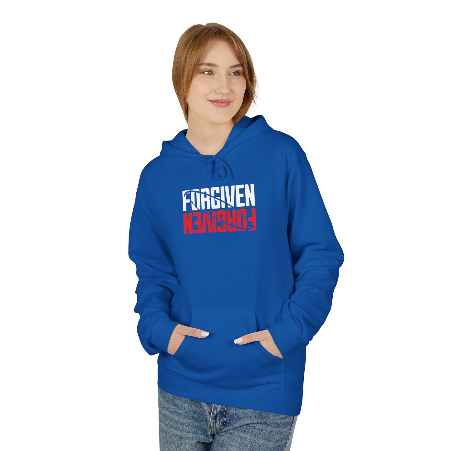 Forgiven Fleece Hoodie: Faith-Inspired, Spiritual Apparel for Warmth, Biblical Inspiration, Religious Gifts, Unisex Hoodie