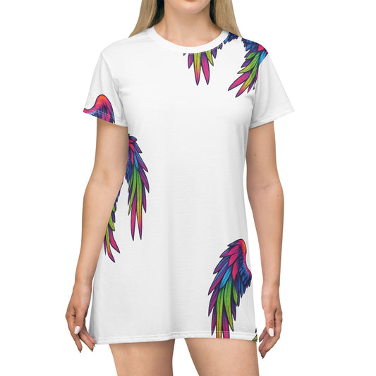 Angel Wings T-shirt Dress (AOP)