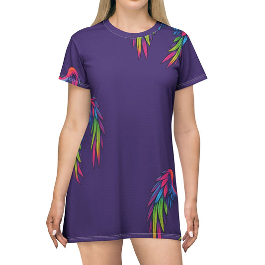 Angel Wings T-shirt Dress (AOP)