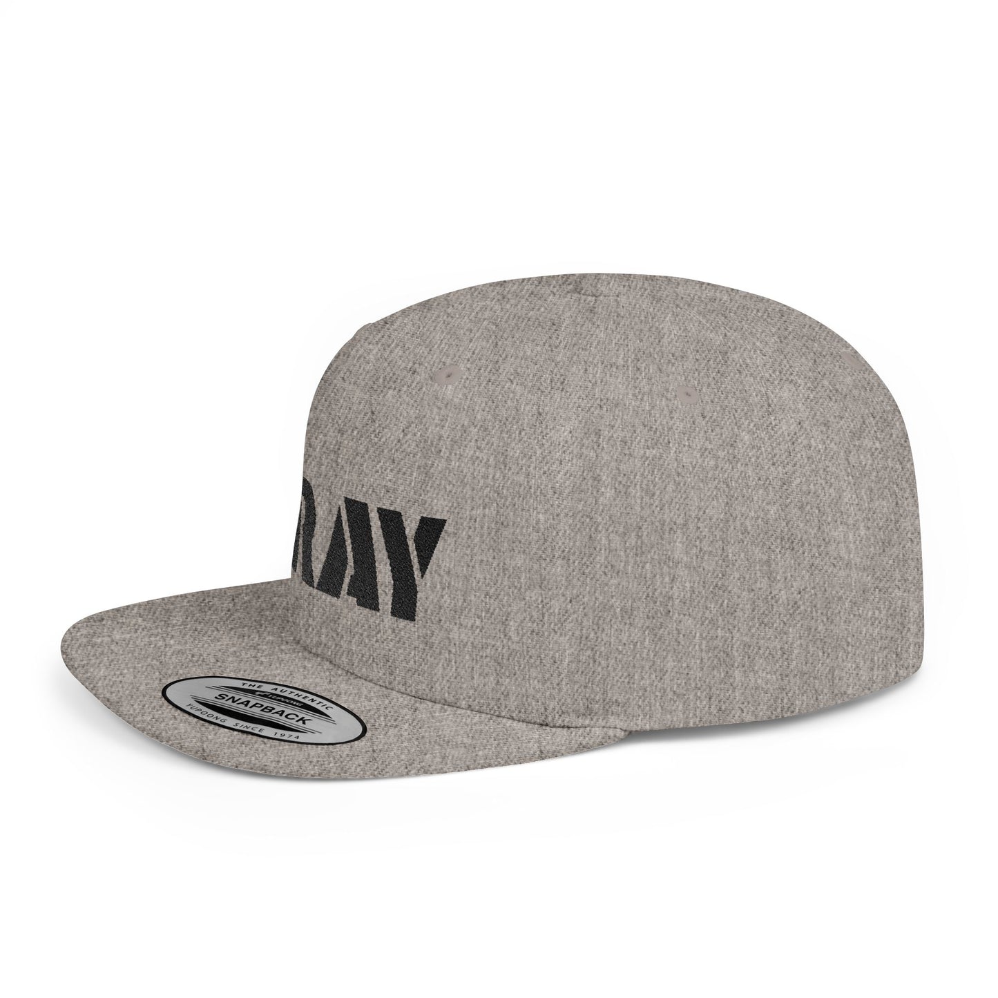 Inspirational Flat Bill Snapback Hat, Pray Adjustable Cap, Motivational Headwear, Faith-Based Gift, Casual Style Accessory