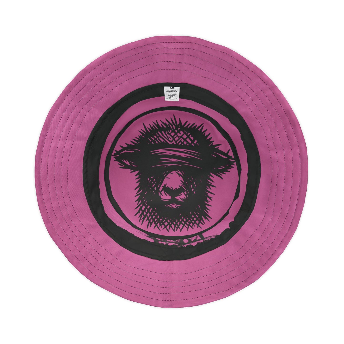 Pink Lost Sheep Grunge Bucket Hat, Trendy Summer Accessory, Unisex Streetwear, Perfect for Festivals, Beach Days, Gift for Artists and Christians