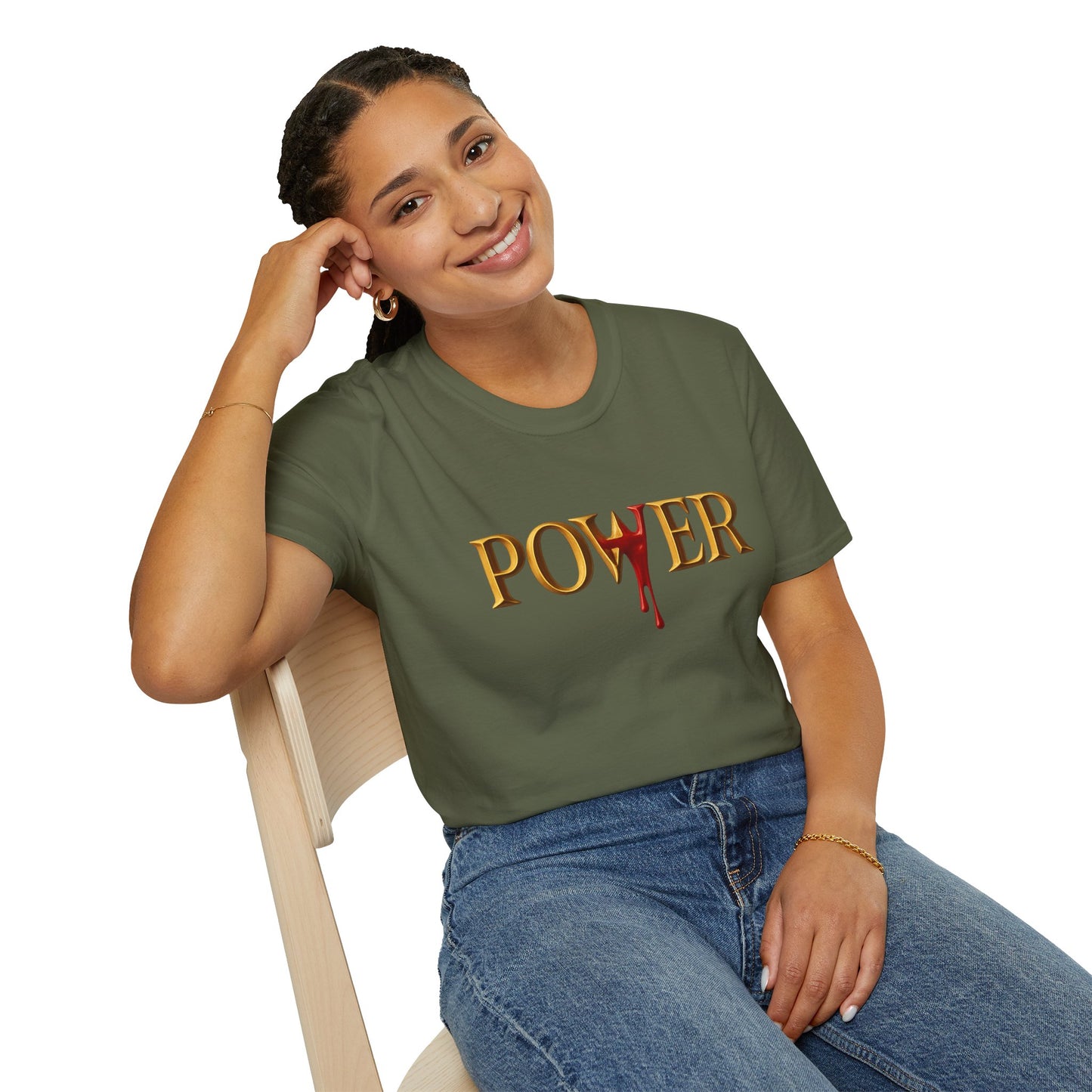 Power Unisex Softstyle T-Shirt - Blood of Jesus Design