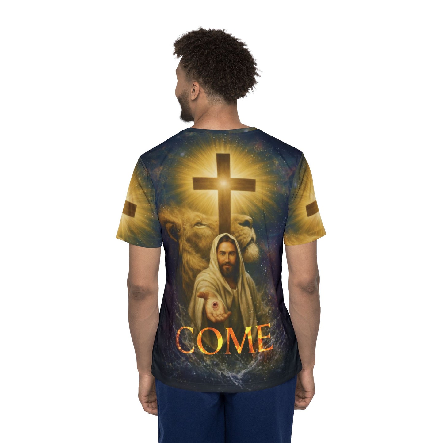 Come-Jesus-Polyester Tee (AOP)
