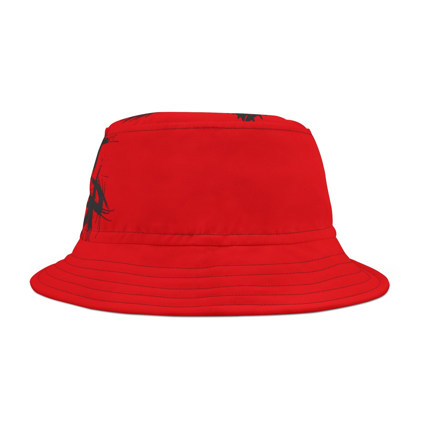 Red Lost Sheep Grunge Bucket Hat, Trendy Summer Accessory, Unisex Streetwear, Perfect for Festivals, Beach Days, Gift for Artists and Christians