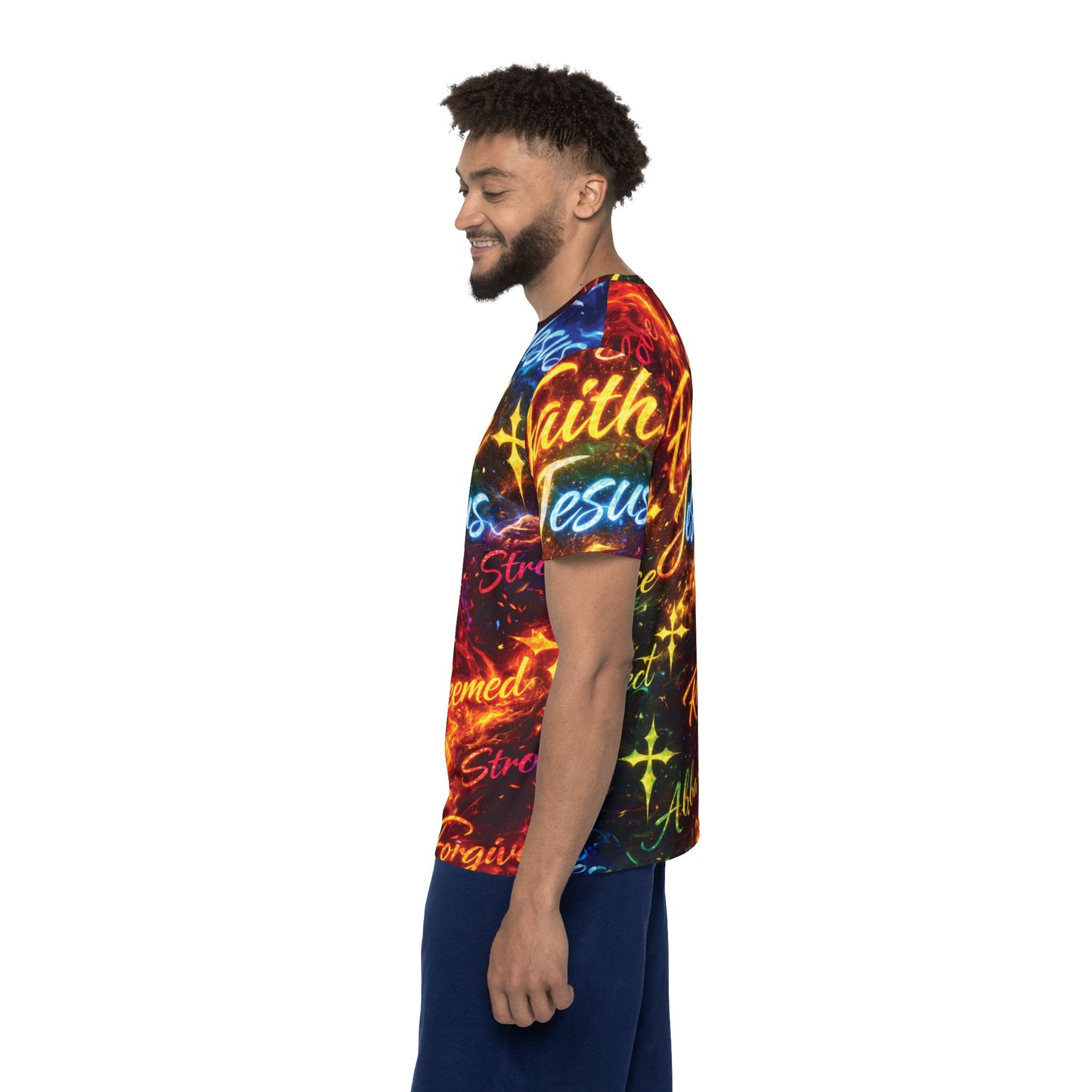 Faith in Flames -Polyester Tee - (AOP)