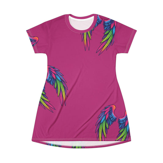 Angel Wings T-shirt Dress (AOP)