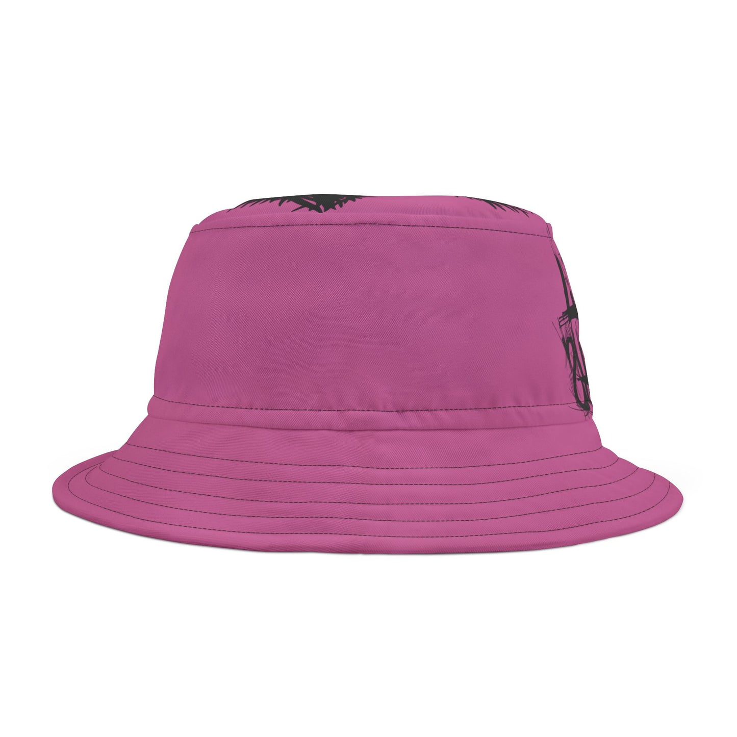 Pink Lost Sheep Grunge Bucket Hat, Trendy Summer Accessory, Unisex Streetwear, Perfect for Festivals, Beach Days, Gift for Artists and Christians