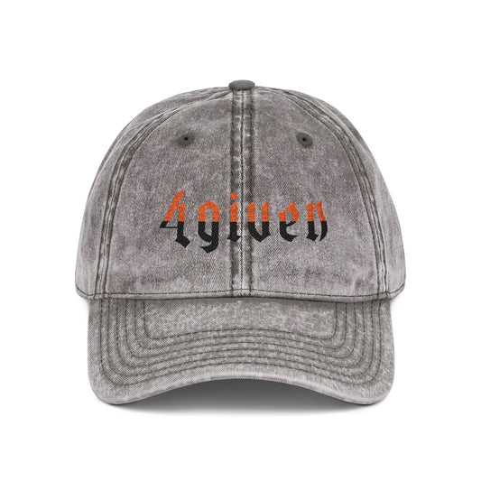 Embroidered Vintage Cap — "4given" Redemption Faith Hat