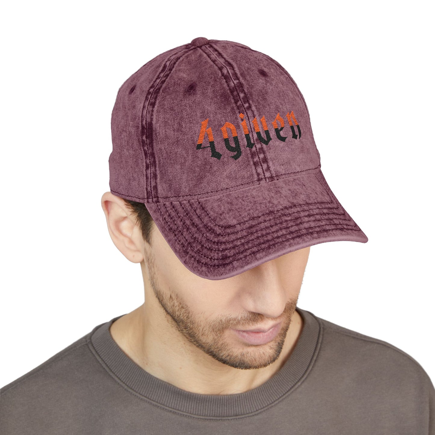 Embroidered Vintage Cap — "4given" Redemption Faith Hat