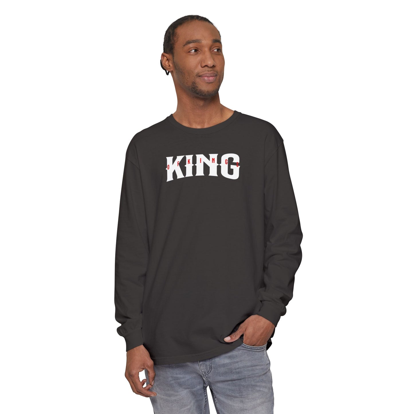King of Kings Unisex Long Sleeve T-Shirt | Regal Apparel, Gift for Him, Casual Wear, Statement Piece, Birthday Gift