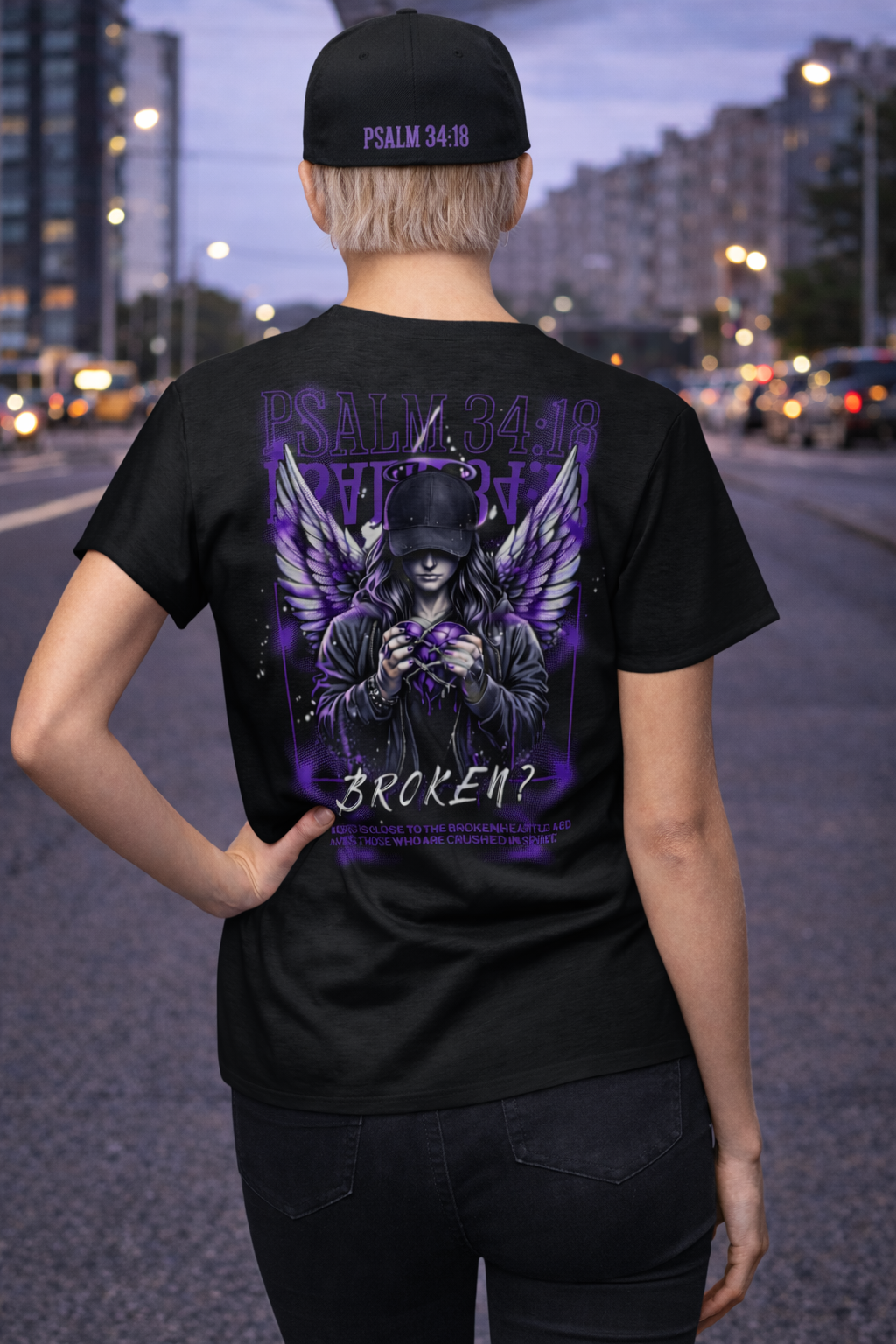 Women's "Broken?" bundle. (Cap+Tee)
